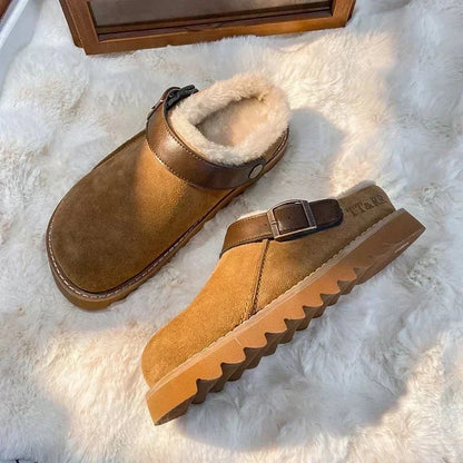Women's Warm Clogs – Fleece Lined Winter Slippers & Mules with Soft Lining, Brown, EU 35–43 – Isana — photo 2