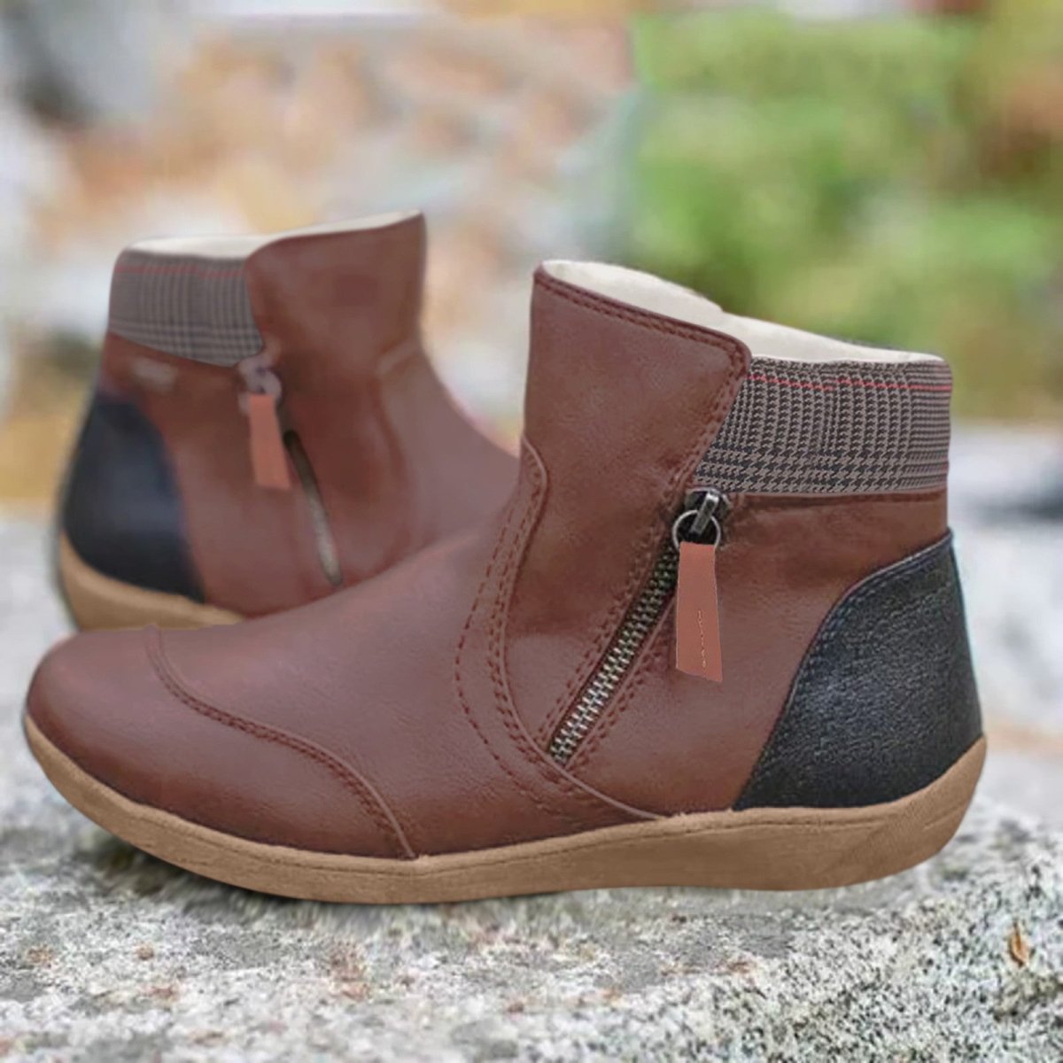 Women's Water-Repellent Ankle Boots – Booties with Side Zip & Non-Slip Tread, 5 Colours, EU 34–44 – Luna — photo 3