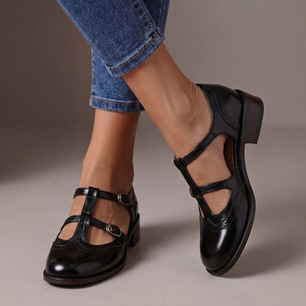 Nordspur | Lucinda Leather Brogue Mary Janes — photo 3