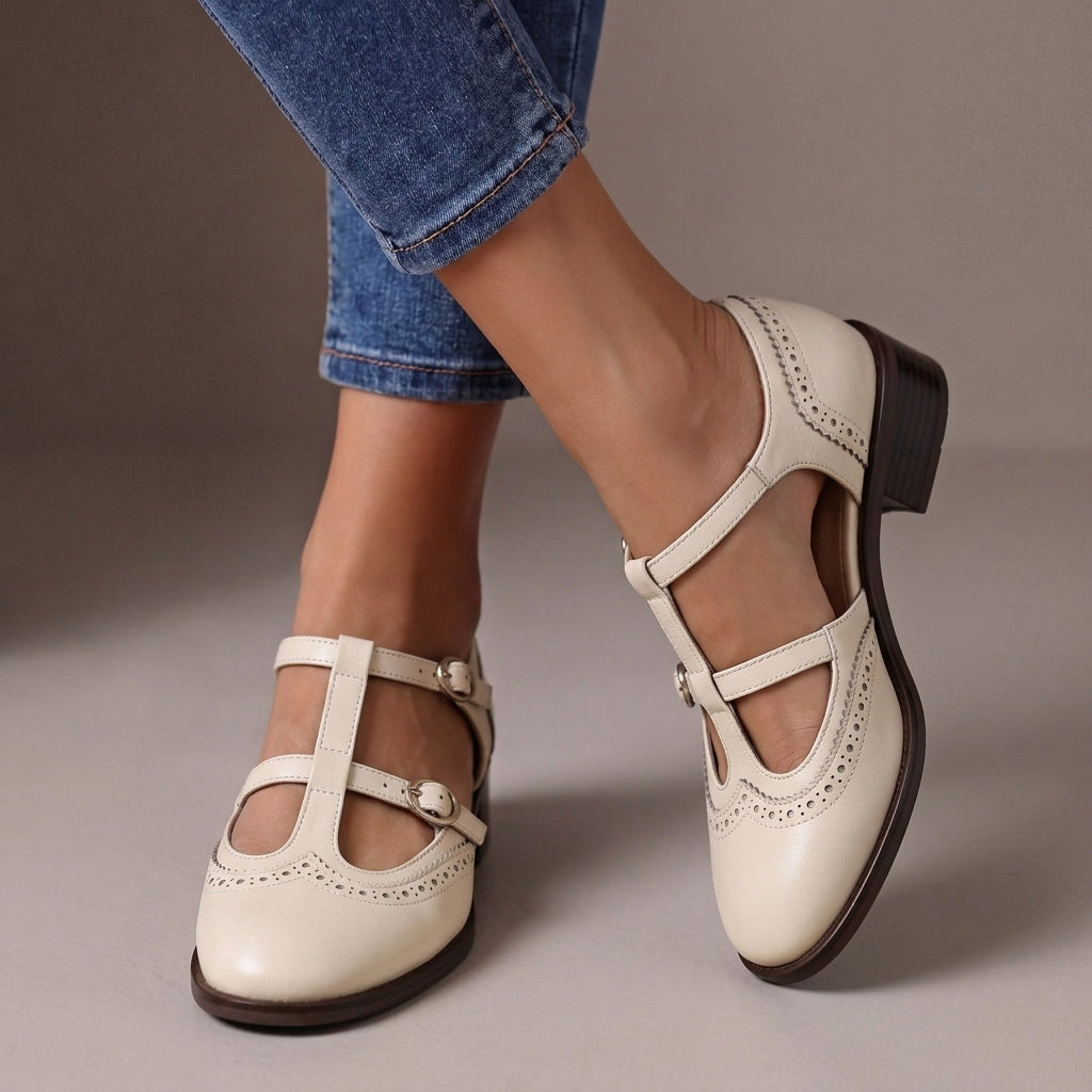 Nordspur | Lucinda Leather Brogue Mary Janes — photo 2