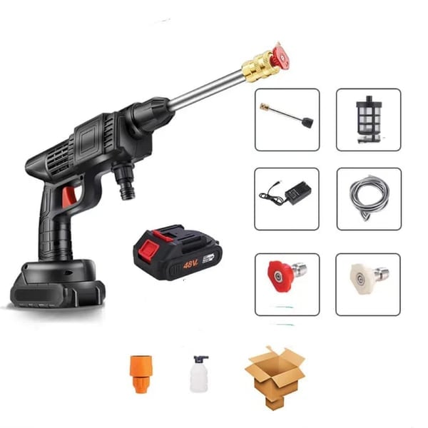 Cordless Portable High Pressure Water Spray Gun - Battery-Powered 22 Bar Outdoor Cleaner — photo 6
