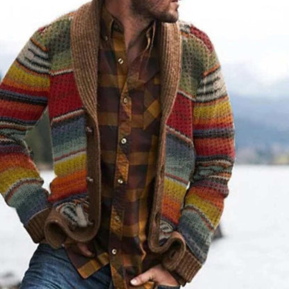 Men's Shawl Collar Cardigan – Open Front Knit Cardigan Sweater with Relaxed Fit, M–4XL – Wilshire — photo 4
