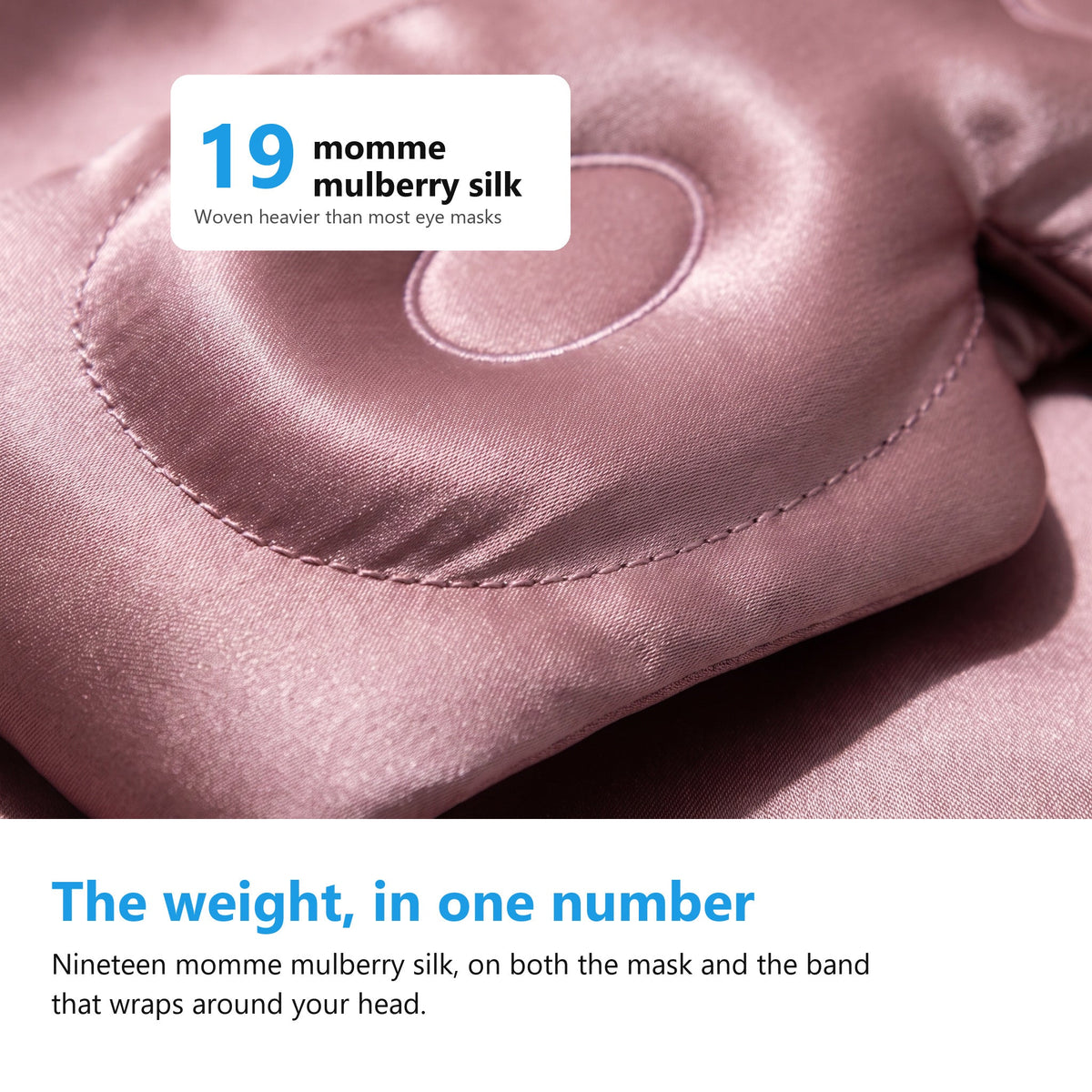 Silk Eye Mask, 3D Contoured with 19 Momme Mulberry Silk — photo 10