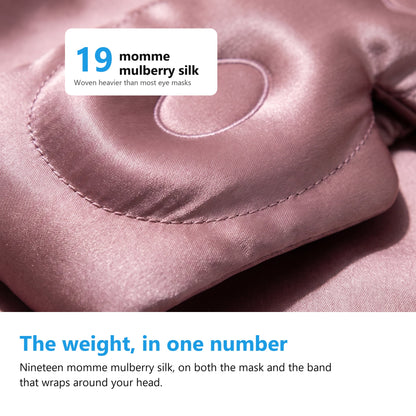 Silk Eye Mask, 3D Contoured with 19 Momme Mulberry Silk — photo 10