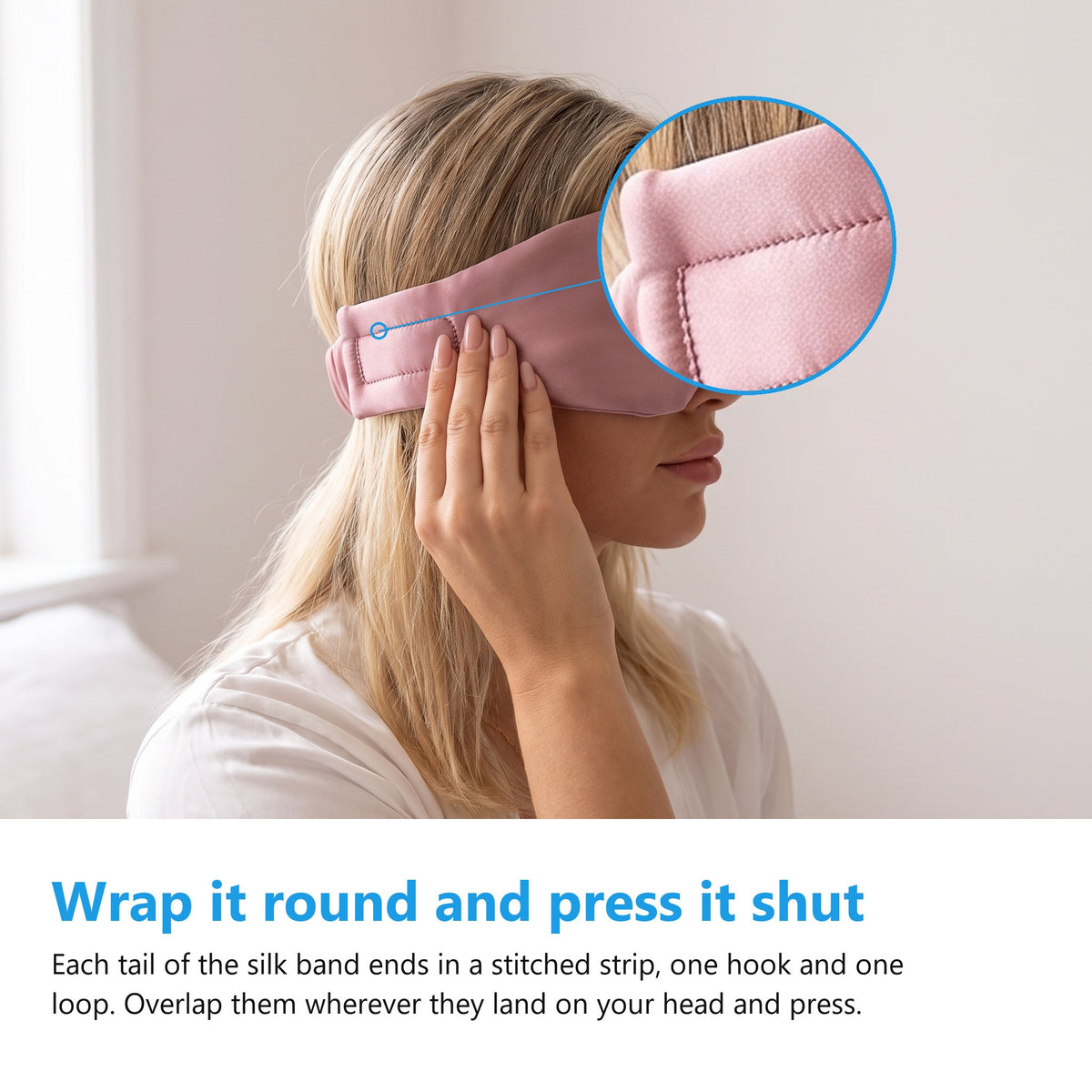 Silk Eye Mask, 3D Contoured with 19 Momme Mulberry Silk — photo 9