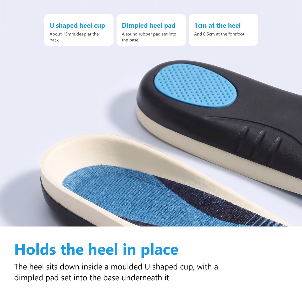 Arch Support Insoles with U-Shaped Heel Cup and Forefoot Pad — photo 5
