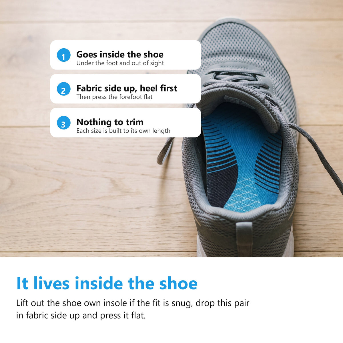 Arch Support Insoles with U-Shaped Heel Cup and Forefoot Pad — photo 7