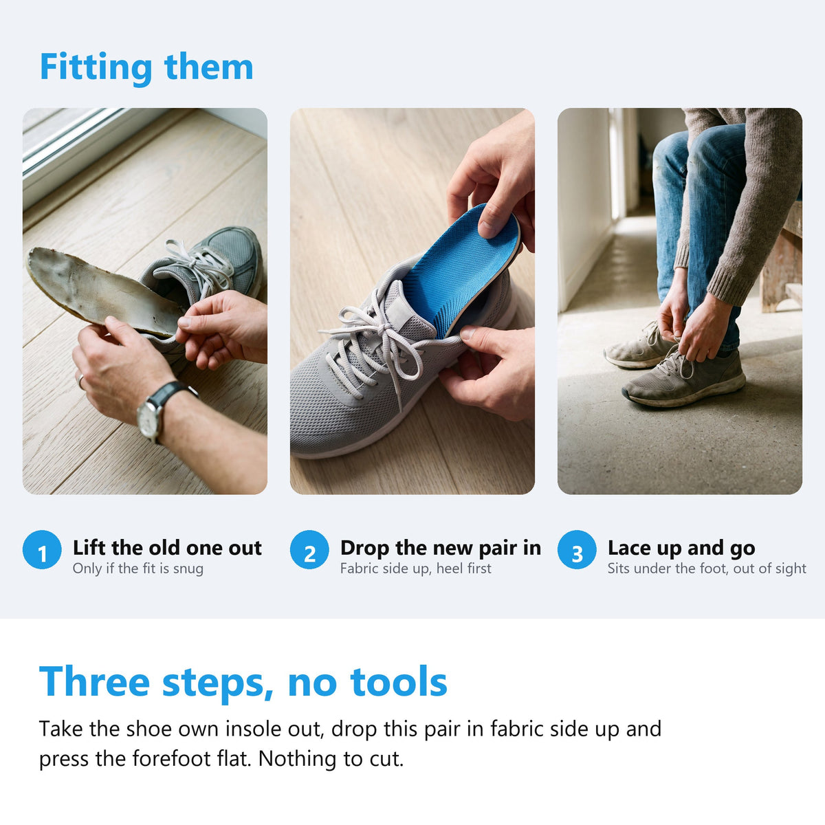 Arch Support Insoles with U-Shaped Heel Cup and Forefoot Pad — photo 9