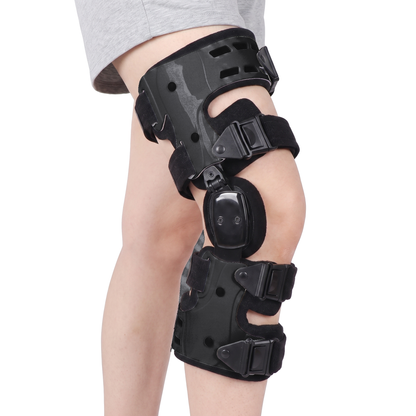 Hinged Knee Brace with Adjustable Side Hinge and Four Quick Release Straps — photo 2