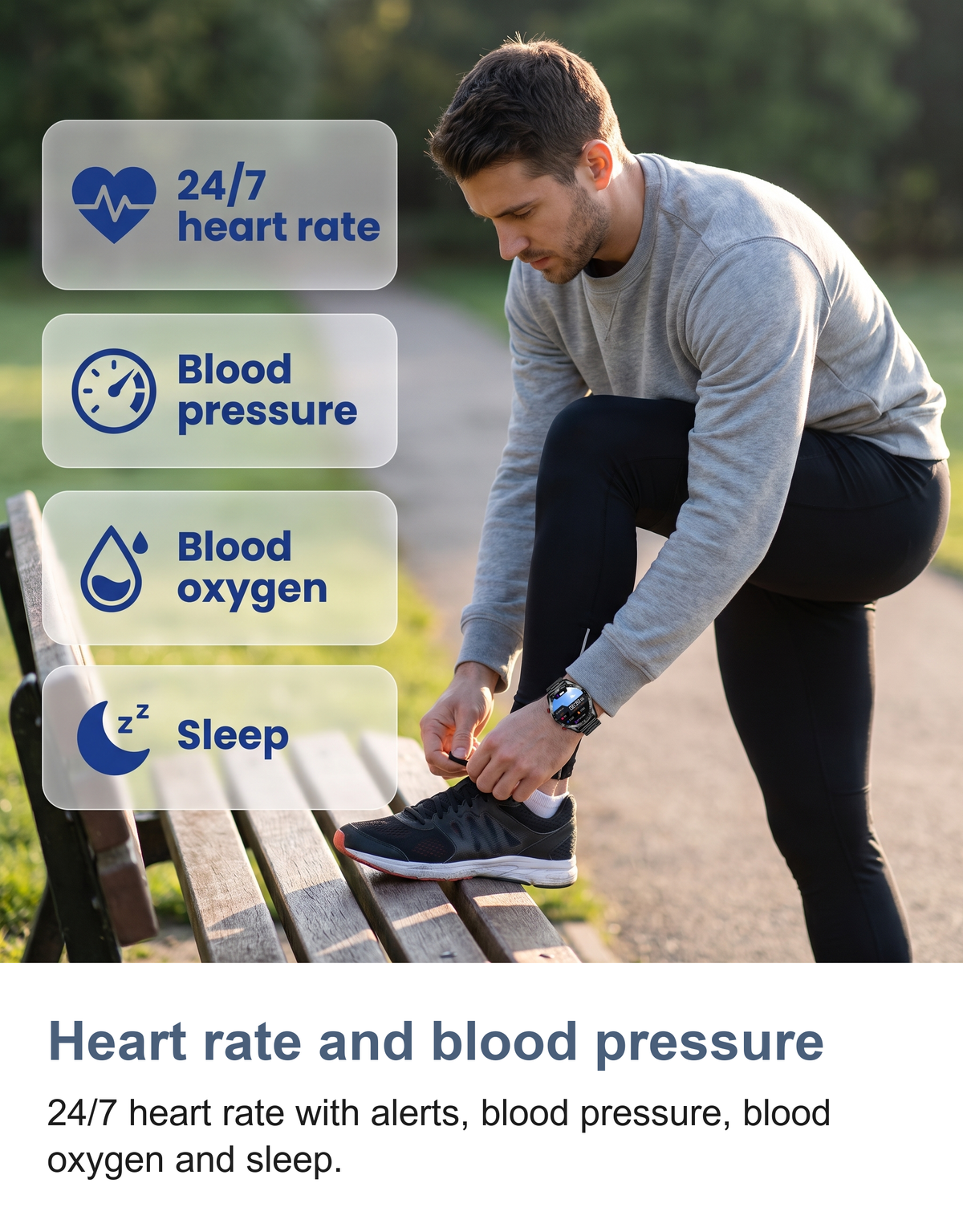 Smart Watch for Men with Bluetooth Calls, Heart Rate and Blood Pressure Monitor — photo 6