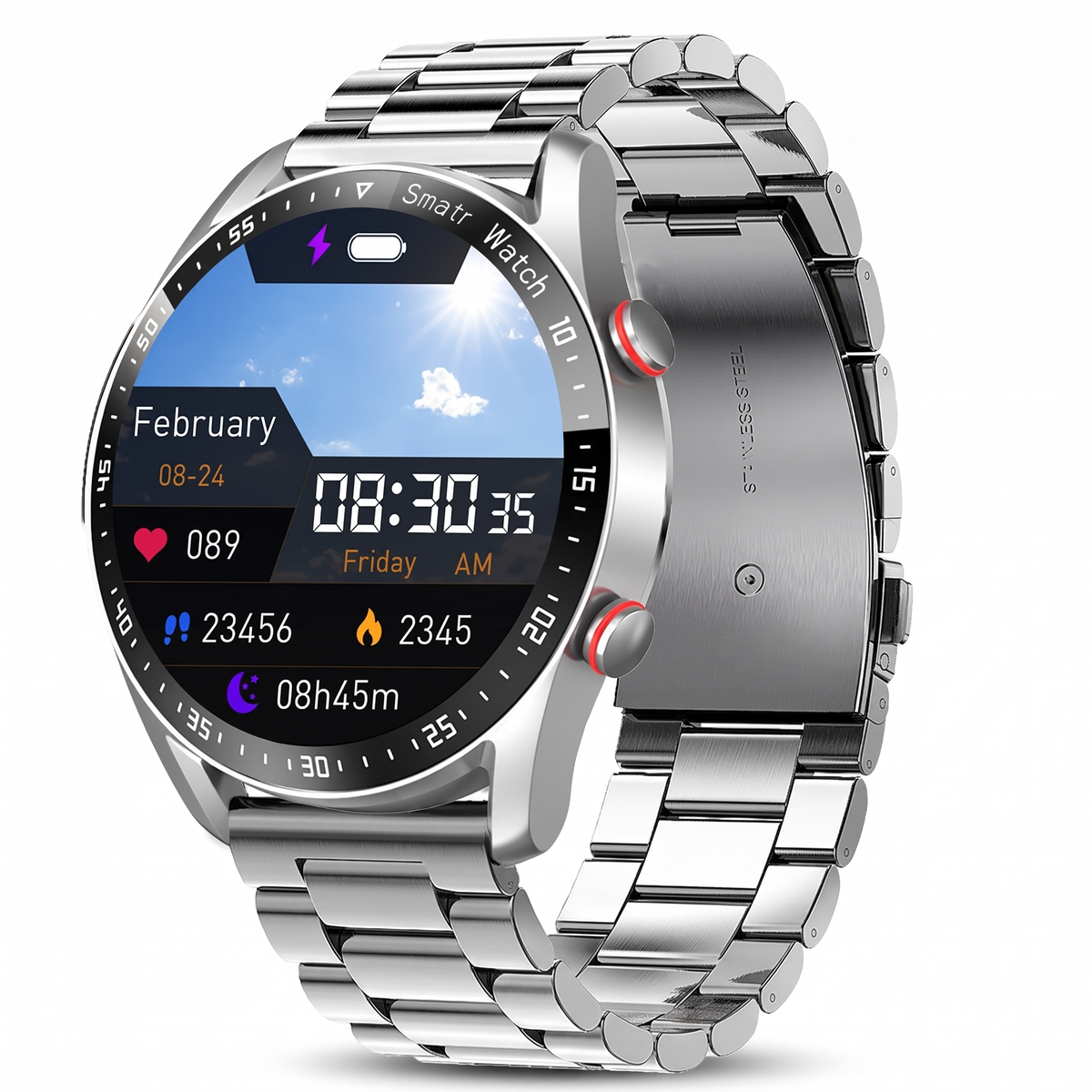 Smart Watch for Men with Bluetooth Calls, Heart Rate and Blood Pressure Monitor — photo 2