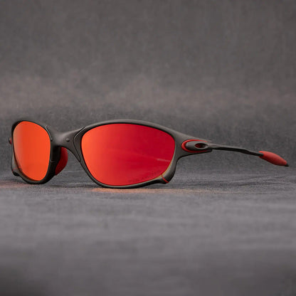 Polarised UV400 Square Sunglasses with Lightweight Metal Frame and Mirror Lenses for Riding — photo 13