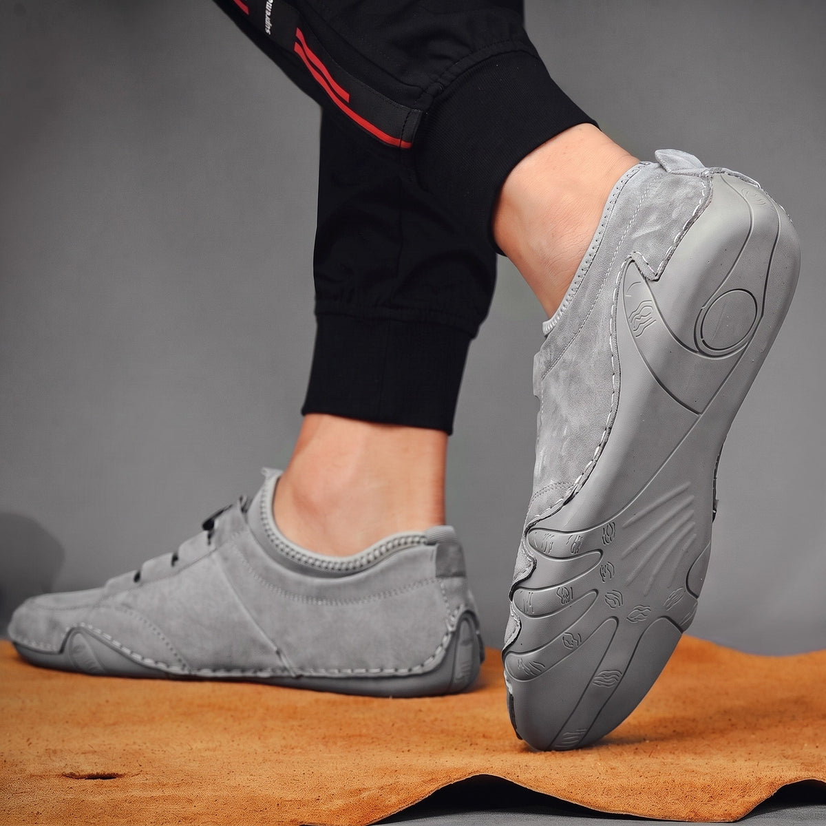 Oliver - Men's Lace-Up Moccasin Trainers with Elastic Gusset — photo 3