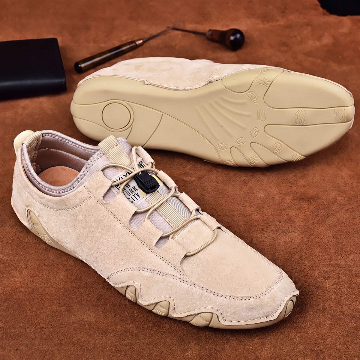 Oliver - Men's Lace-Up Moccasin Trainers with Elastic Gusset — photo 11