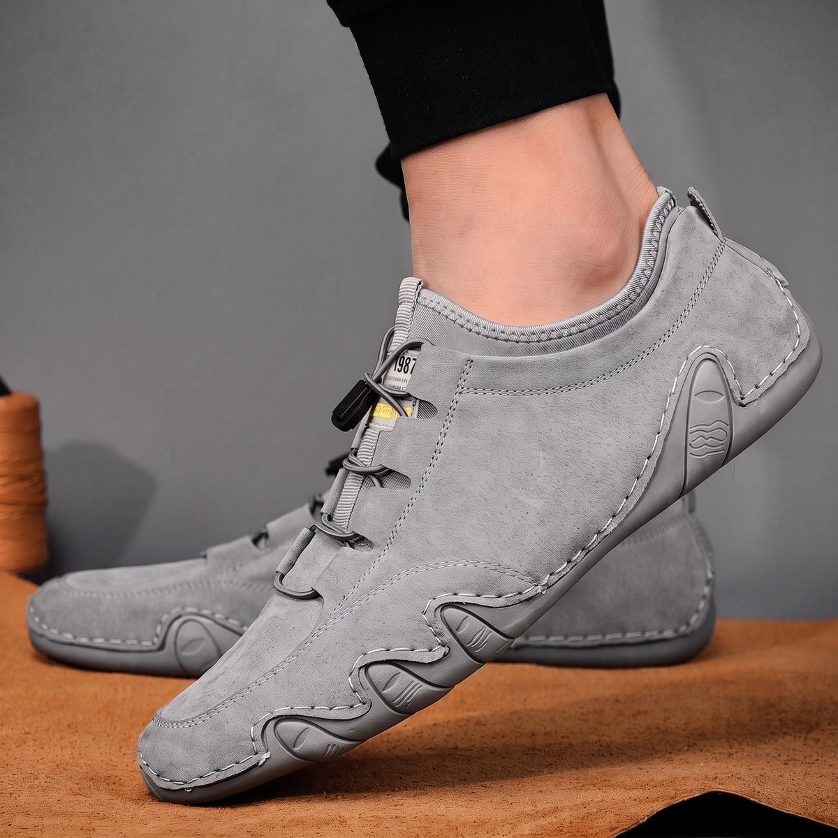 Oliver - Men's Lace-Up Moccasin Trainers with Elastic Gusset — photo 2