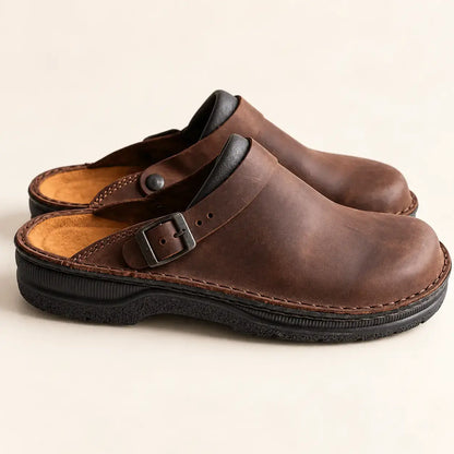 PERDEPO™ - Men's Cushioned Suede Clogs with Adjustable Strap