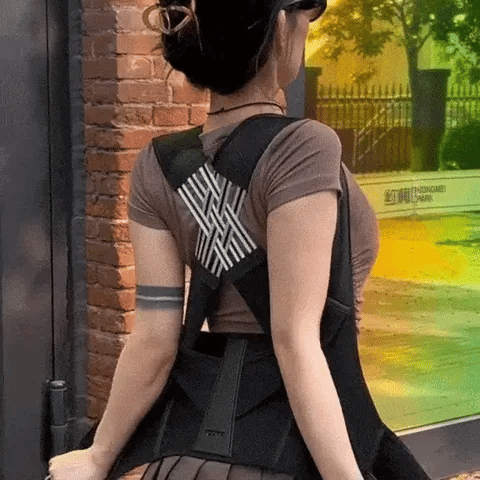 Adjustable Posture Support Brace in Breathable Elastic Fabric, Lightweight Everyday Back Support — photo 10