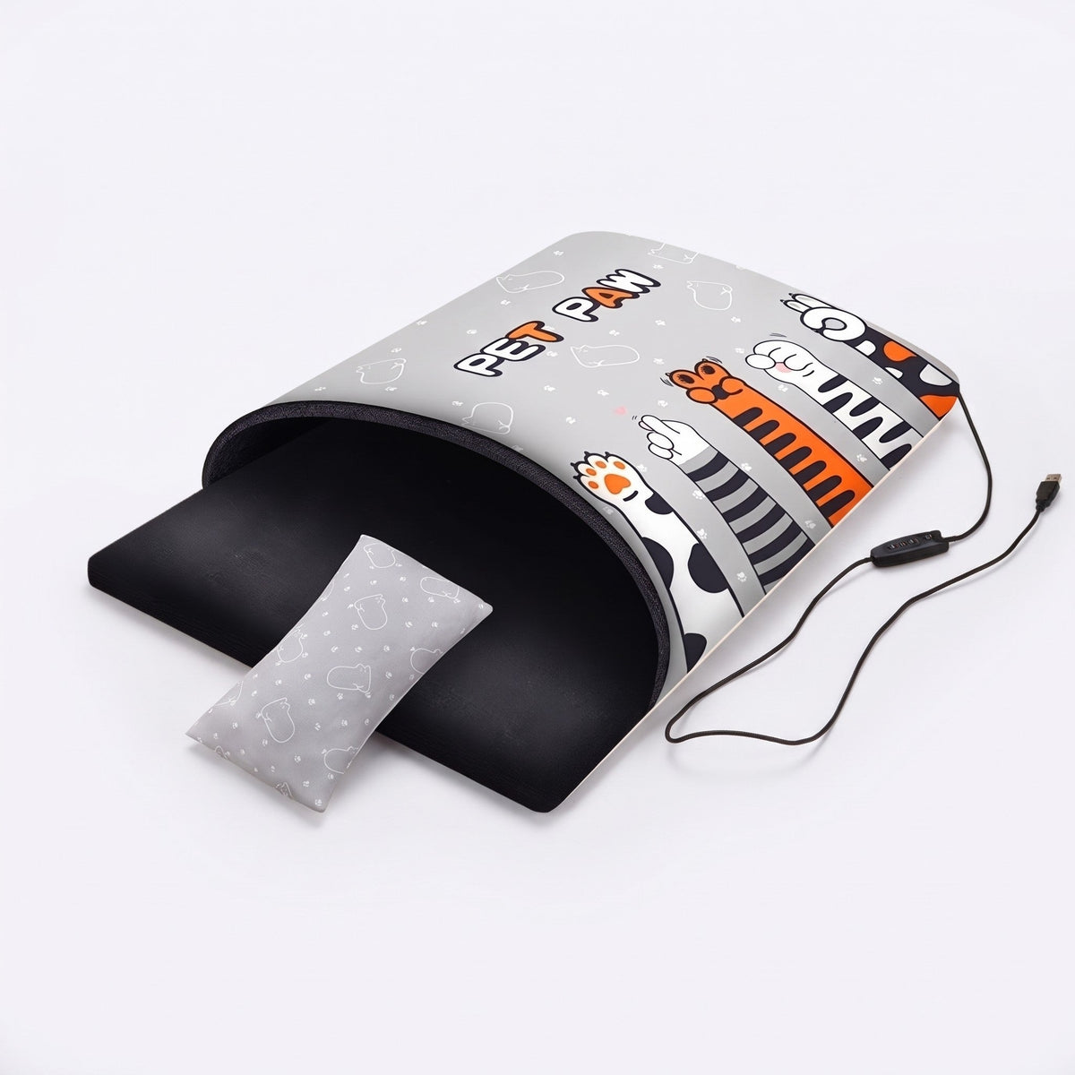 Heated Cat Bed - USB Cat Cave Bed with Removable Heating Pad — photo 3