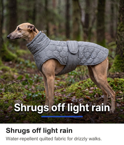 Dog Fleece Coat - Quilted Winter Coat with High Neck for Whippets & Greyhounds — photo 11