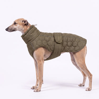 Dog Fleece Coat - Quilted Winter Coat with High Neck for Whippets & Greyhounds — photo 2
