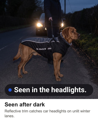 Waterproof Dog Coat with Harness - Reflective Winter Jacket with Fur Collar — photo 8