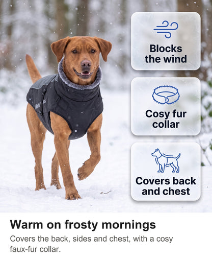 Waterproof Dog Coat with Harness - Reflective Winter Jacket with Fur Collar — photo 9