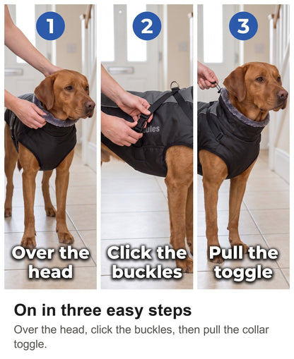 Waterproof Dog Coat with Harness - Reflective Winter Jacket with Fur Collar — photo 13