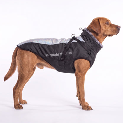 Waterproof Dog Coat with Harness - Reflective Winter Jacket with Fur Collar — photo 1