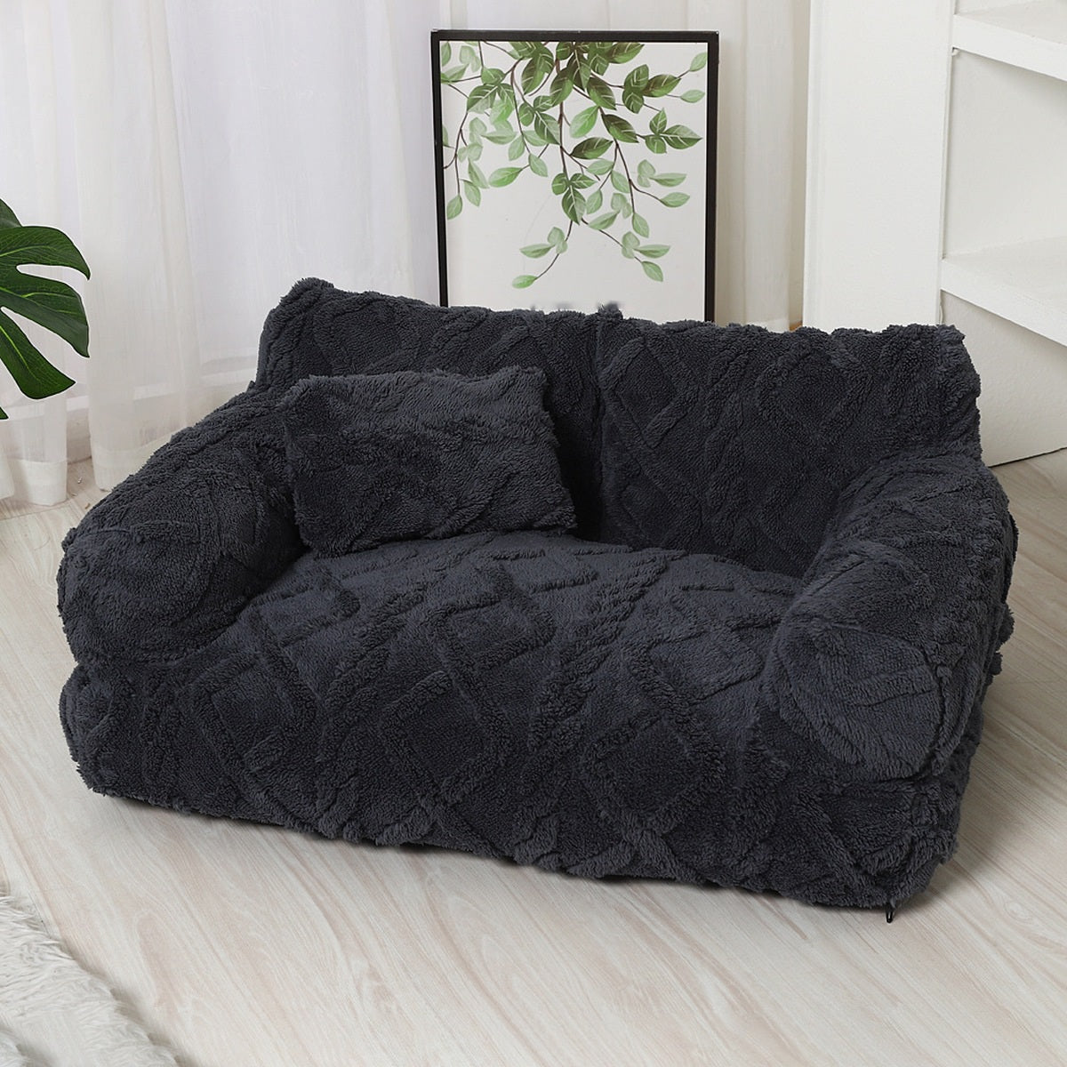 Dog Sofa Bed - Dog Couch Bed with Pillow and Washable Cover — photo 3