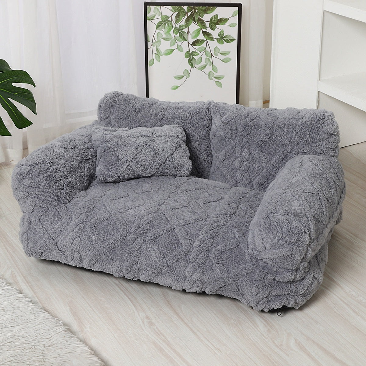 Dog Sofa Bed - Dog Couch Bed with Pillow and Washable Cover — photo 2