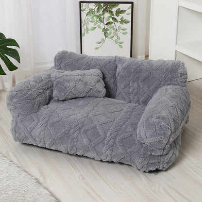 Dog Sofa Bed - Dog Couch Bed with Pillow and Washable Cover — photo 2