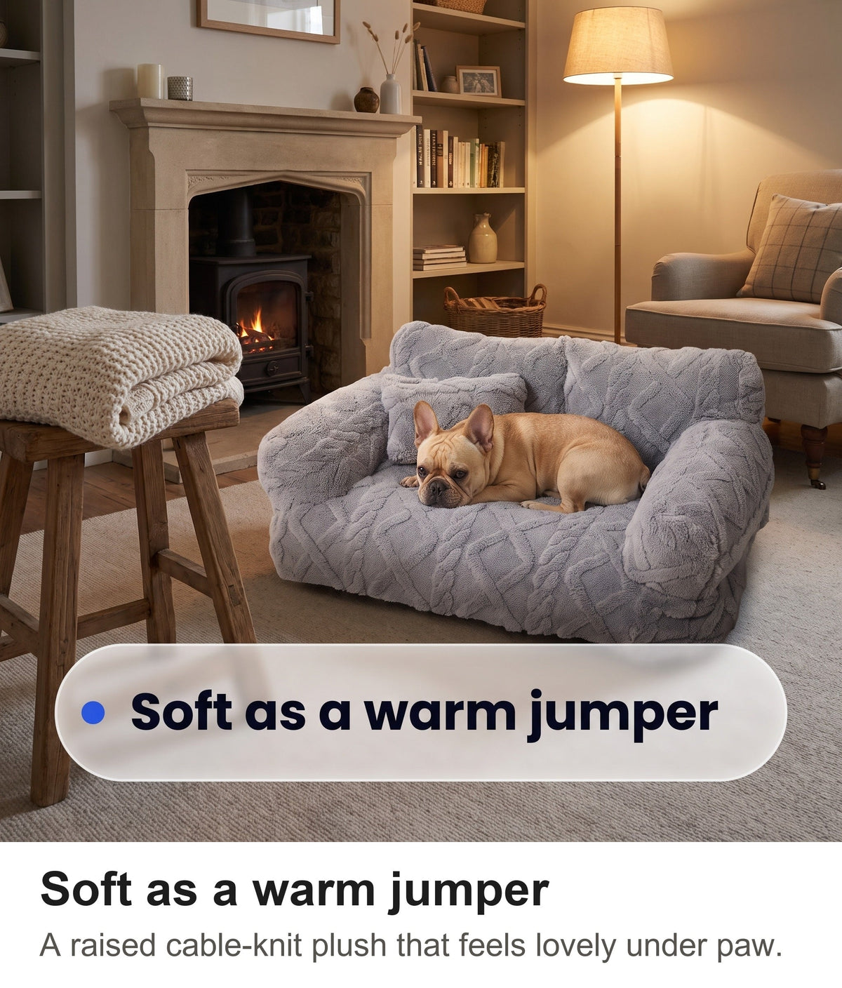 Dog Sofa Bed - Dog Couch Bed with Pillow and Washable Cover — photo 14