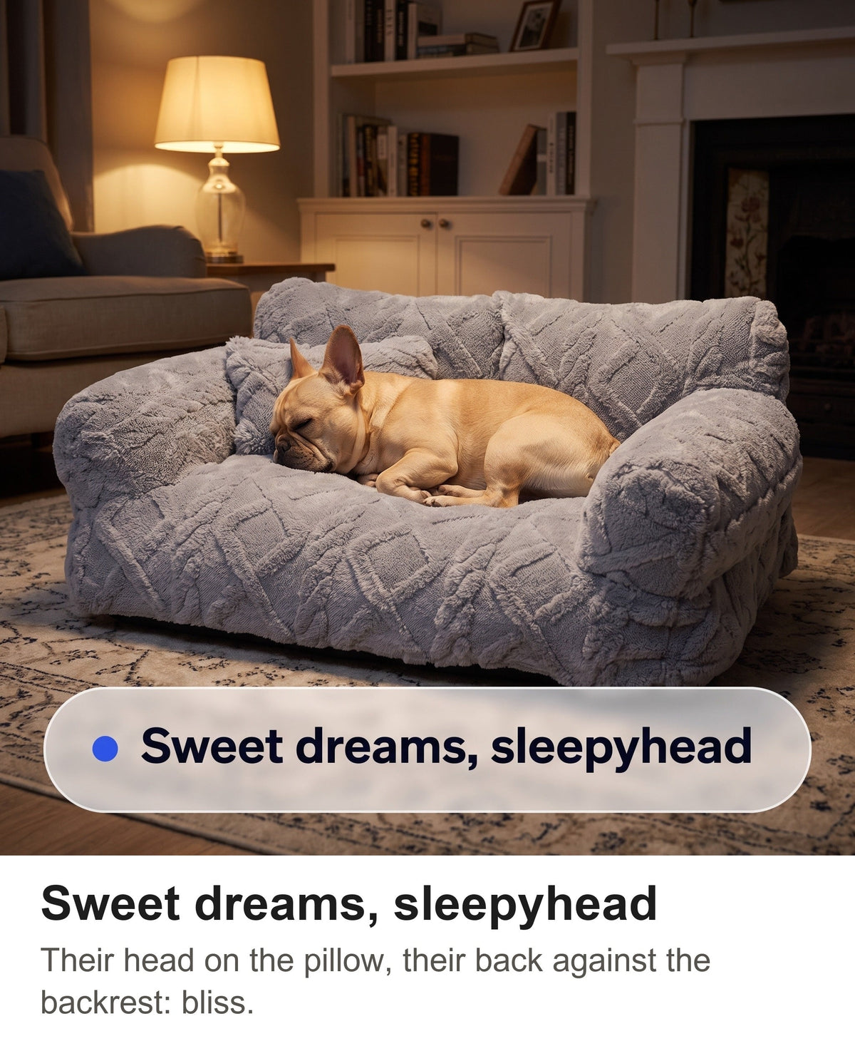Dog Sofa Bed - Dog Couch Bed with Pillow and Washable Cover — photo 16