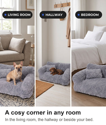 Dog Sofa Bed - Dog Couch Bed with Pillow and Washable Cover — photo 13