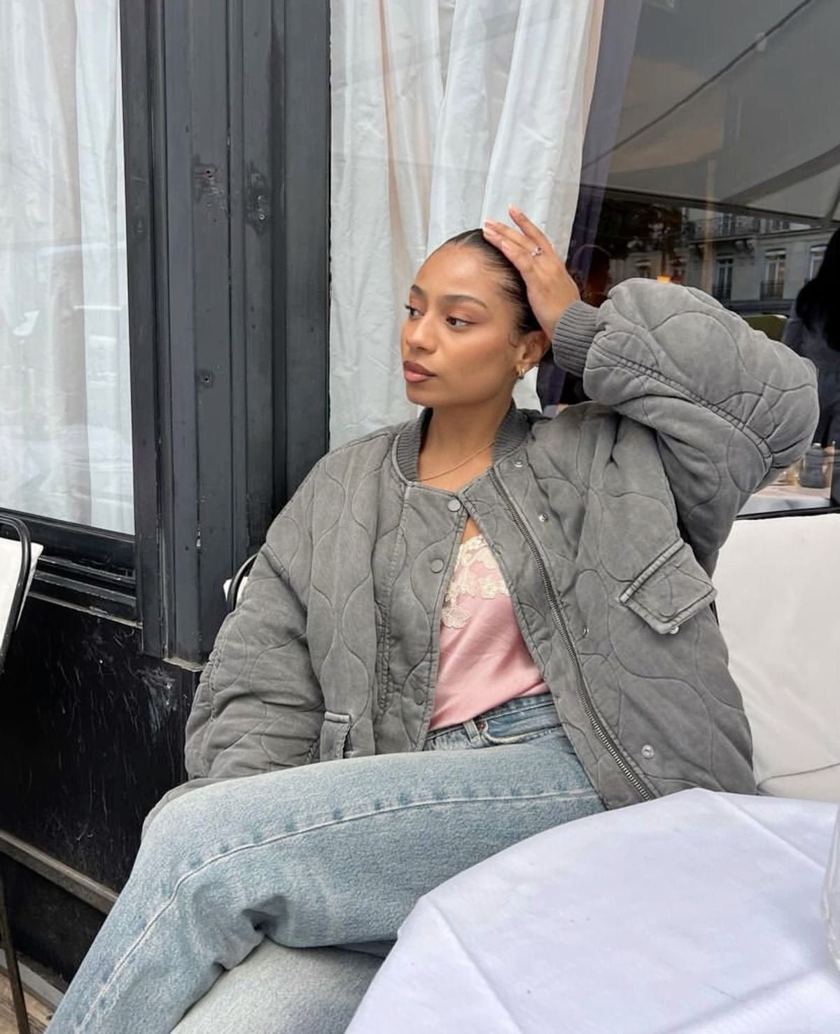 Women's Cosy Oversized Quilted Bomber Jacket — photo 1