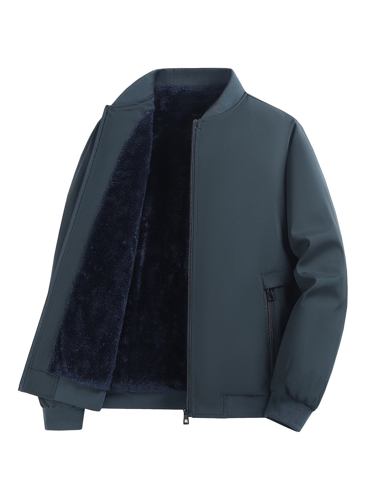 Men's Relaxed Fleece-Lined Bomber Jacket — photo 1
