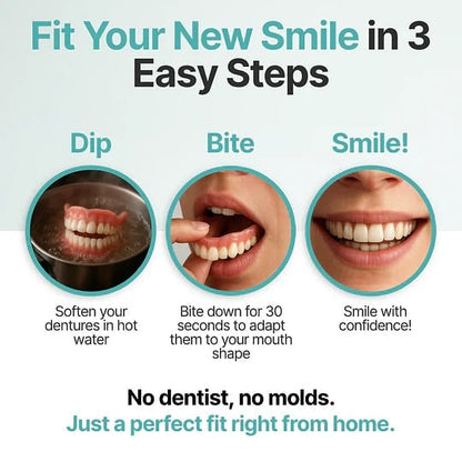 Removable Full Arch Denture Set with Flexible Cushion Grip for Everyday Wear — photo 12
