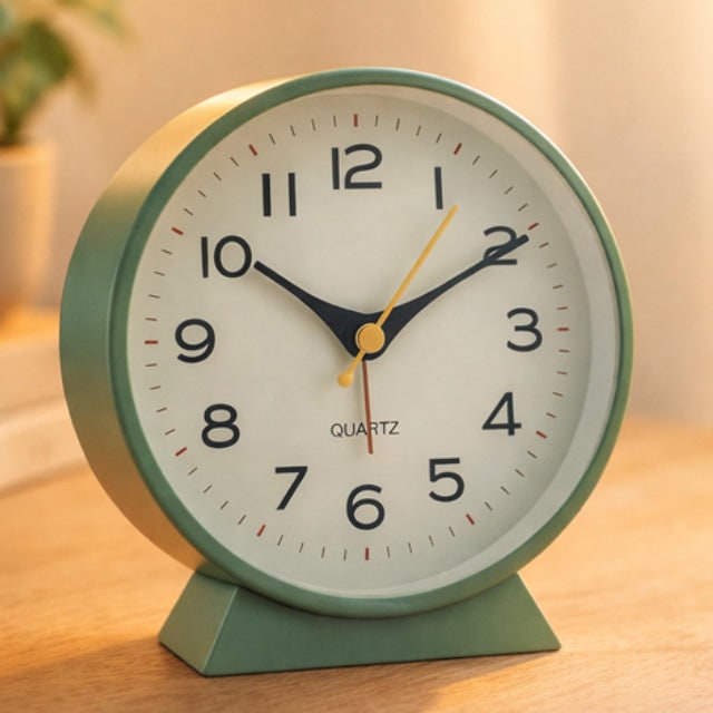 Retro Analog Alarm Clock with Backlight Silent Battery Operated Non-Ticking Quartz — photo 1