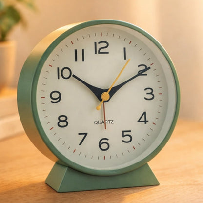Retro Analog Alarm Clock with Backlight Silent Battery Operated Non-Ticking Quartz — photo 1