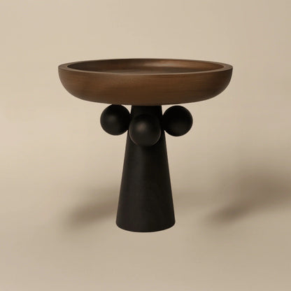 Sculptural Wooden Pedestal Tray – Decorative Candle and Jewellery Display — photo 2