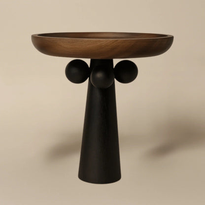Sculptural Wooden Pedestal Tray – Decorative Candle and Jewellery Display — photo 3