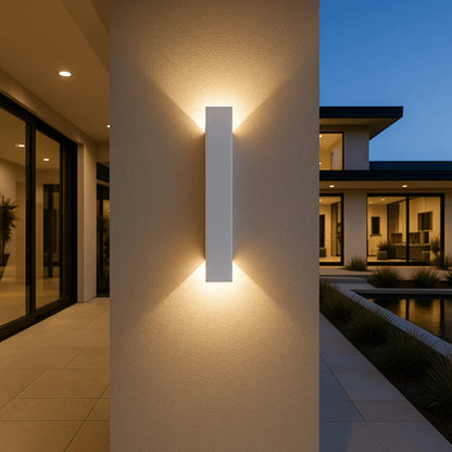 LED Outdoor Wall Light Up & Down, IP65, Aluminium, Black/White, 10–41 cm — photo 2