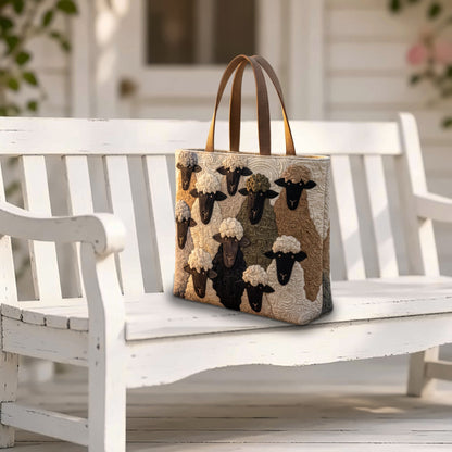 Handcrafted Quilted Sheep Tote Bag — photo 9