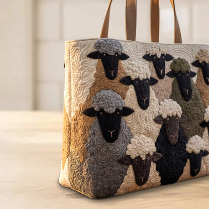 Handcrafted Quilted Sheep Tote Bag — photo 10