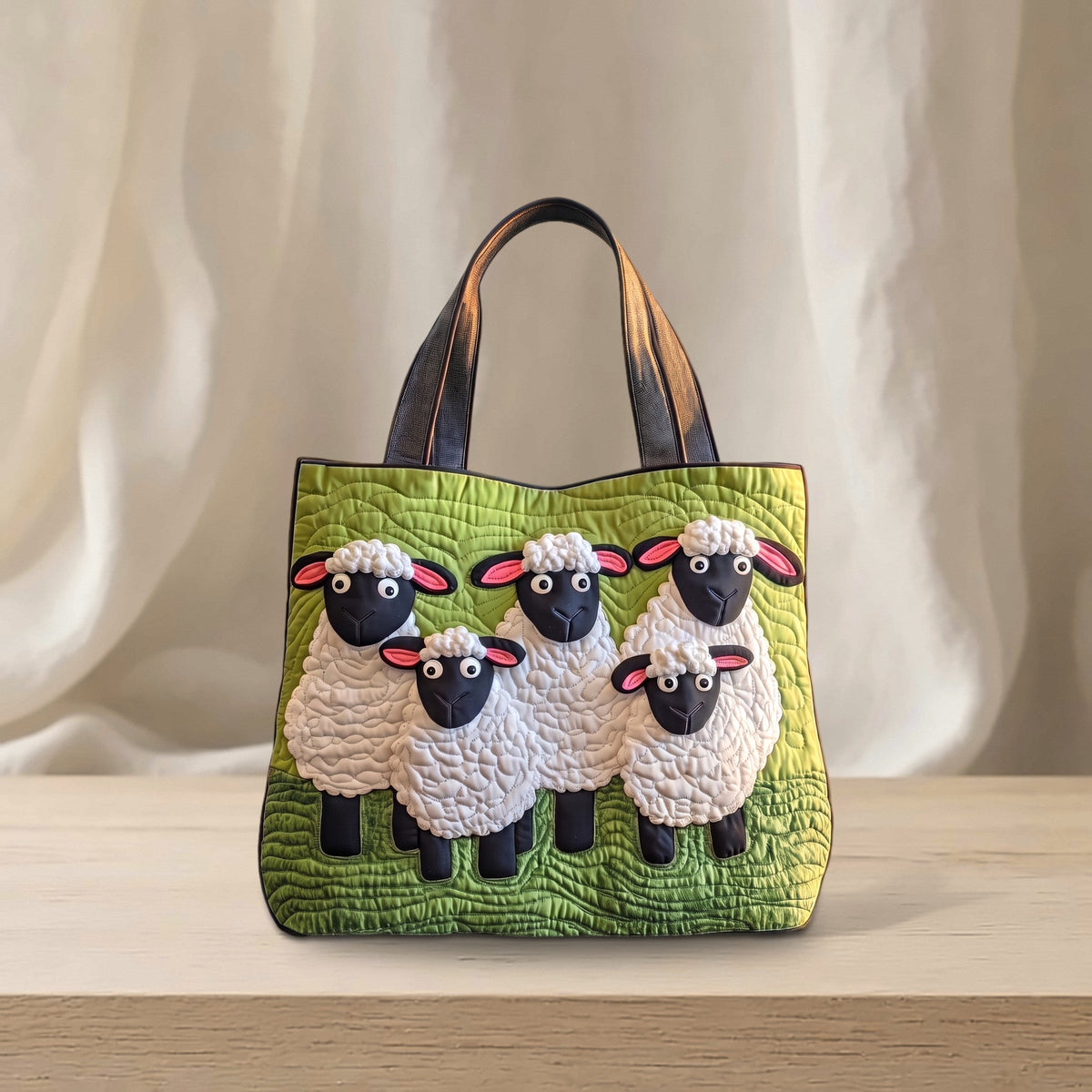 Handcrafted Quilted Sheep Tote Bag — photo 11