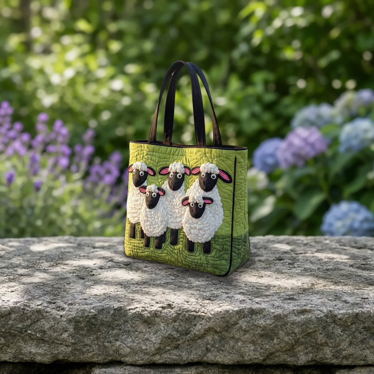 Handcrafted Quilted Sheep Tote Bag — photo 12