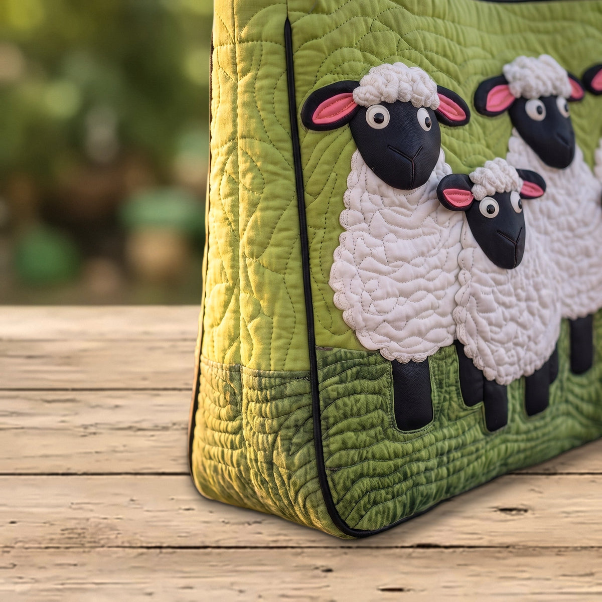 Handcrafted Quilted Sheep Tote Bag — photo 13