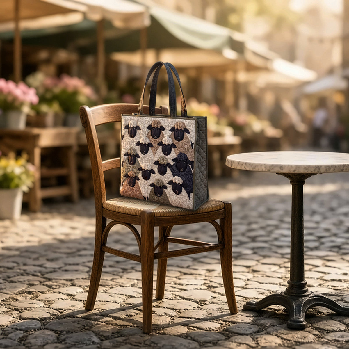 Handcrafted Quilted Sheep Tote Bag — photo 15