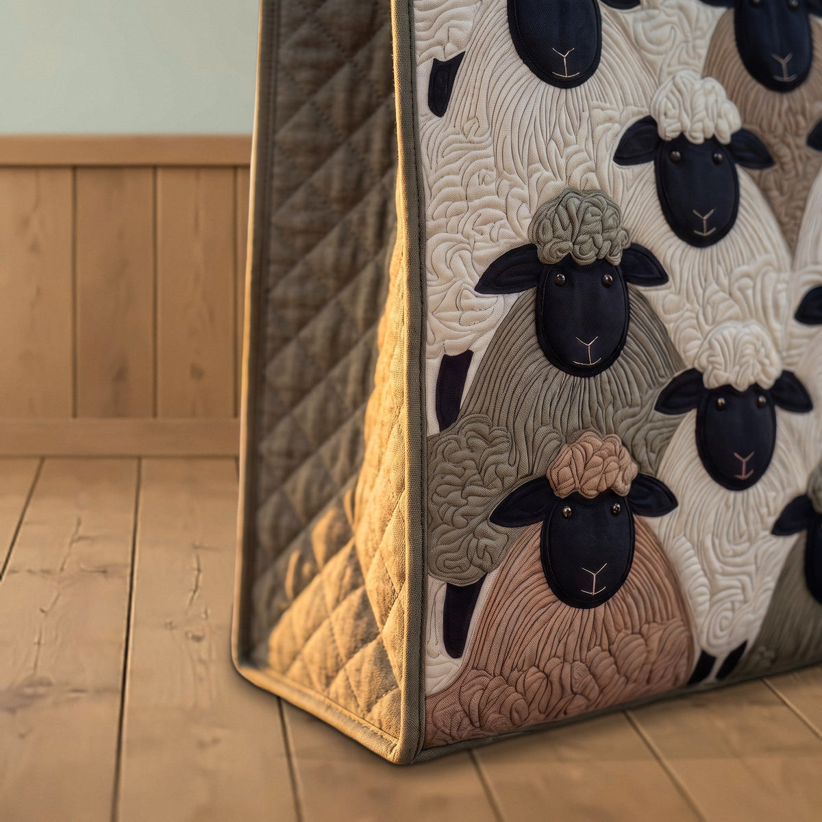 Handcrafted Quilted Sheep Tote Bag — photo 16