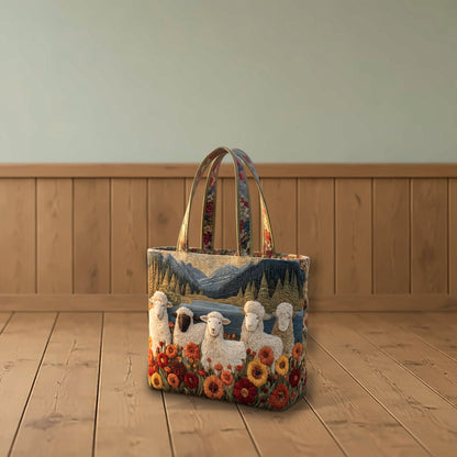 Handcrafted Quilted Sheep Tote Bag — photo 18